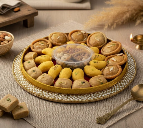 harvest dalā – nolen & dry fruit Medley [tray of 27 + dry fruits]
