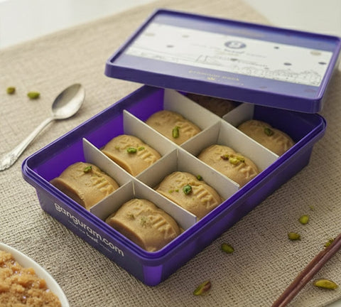 nolen gurer jalbhara sandesh [400 grams] - 8 pieces