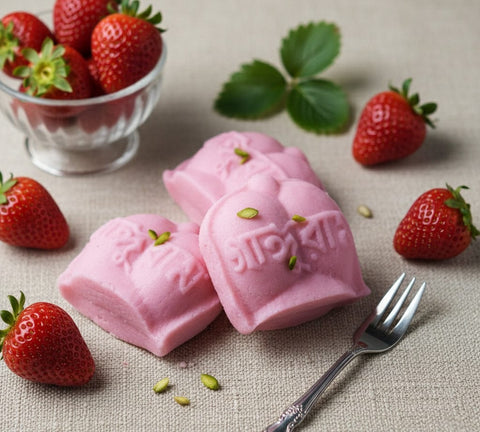 strawberry jalbhara sandesh