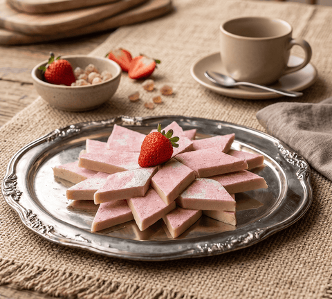 Strawberry Kaju Barfi